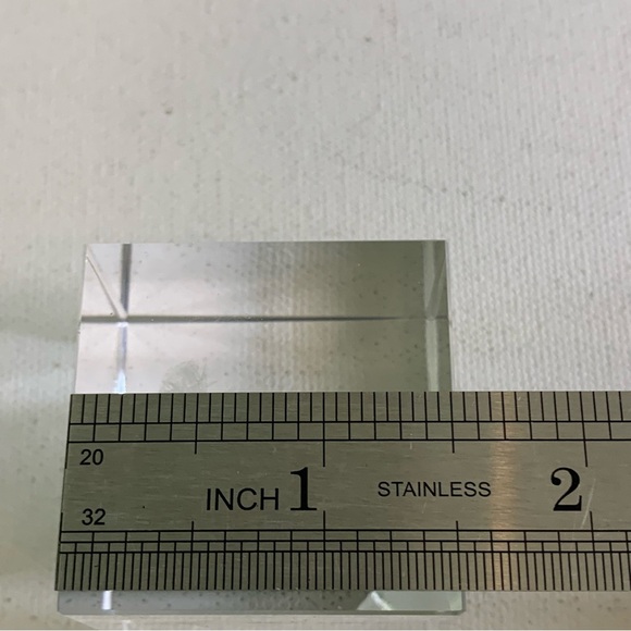 3D Laser Etched Rose Bouquet Clear Crystal Glass Cube Paperweight I LOVE YOU 1.5 - Picture 10 of 10